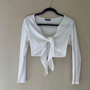 Long sleeve wrap top